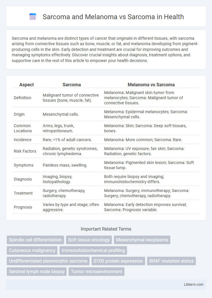 Sarcoma vs Sarcoma and Melanoma in Health - What is The Difference?