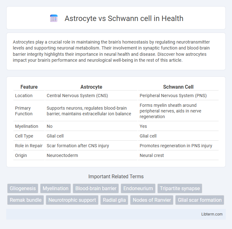 Schwann cell vs Astrocyte in Health - What is The Difference?