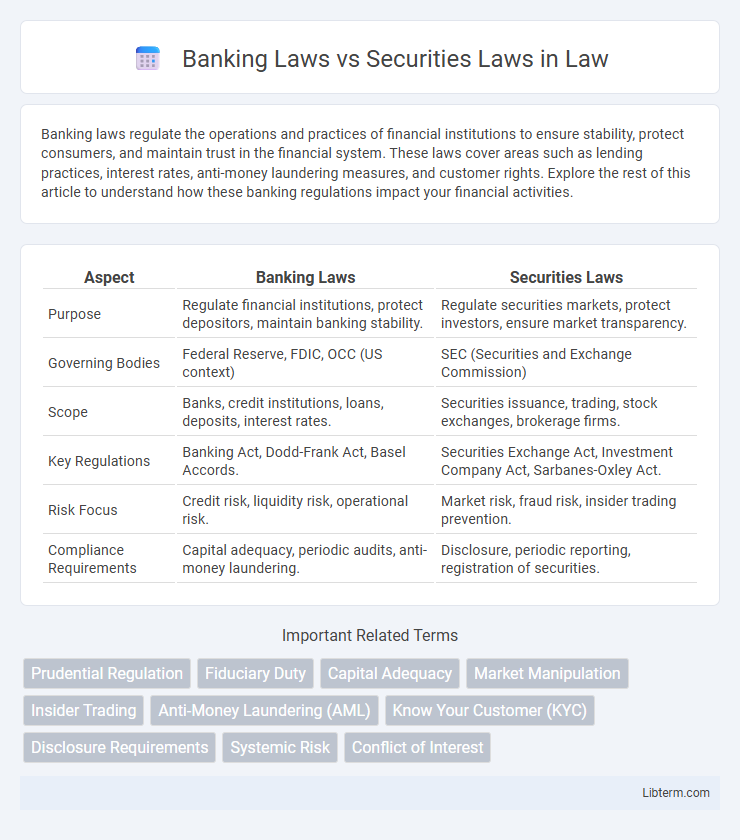 Securities Laws vs Banking Laws in Law - What is The Difference?