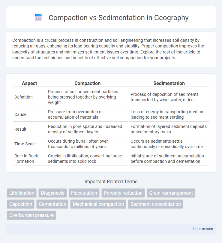 Sedimentation vs Compaction in Geography - What is The Difference?