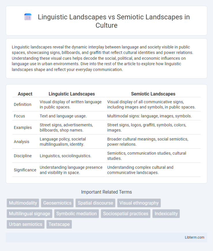 Semiotic Landscapes vs Linguistic Landscapes in Culture - What is The Difference?