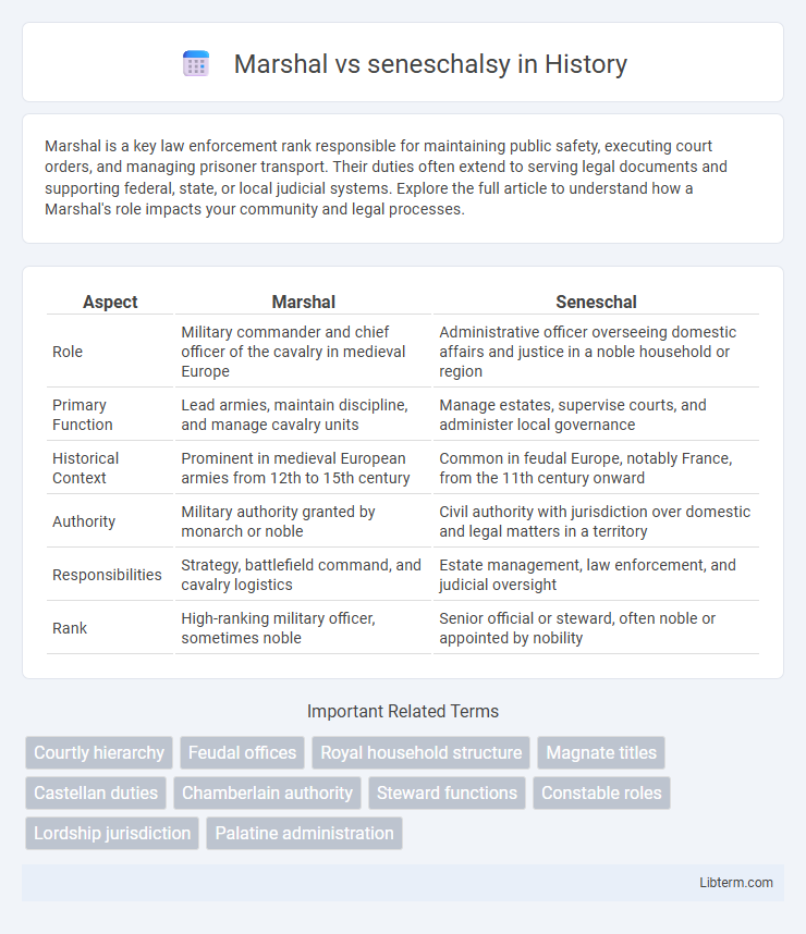 seneschalsy vs Marshal in History - What is The Difference?
