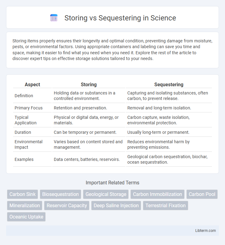 Sequestering vs Storing in Science - What is The Difference?