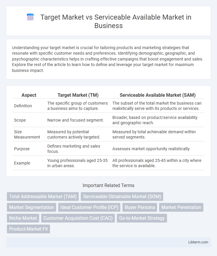 Serviceable Available Market vs Target Market in Business - What is The Difference?