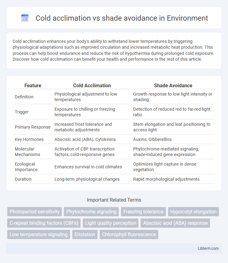 shade avoidance vs Cold acclimation in Environment - What is The Difference?