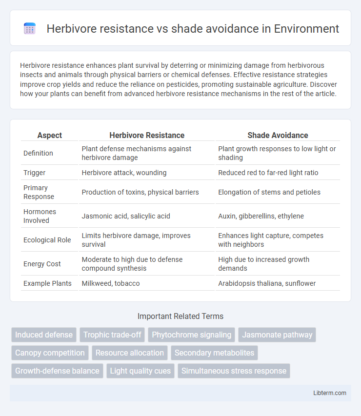 shade avoidance vs Herbivore resistance in Environment - What is The Difference?