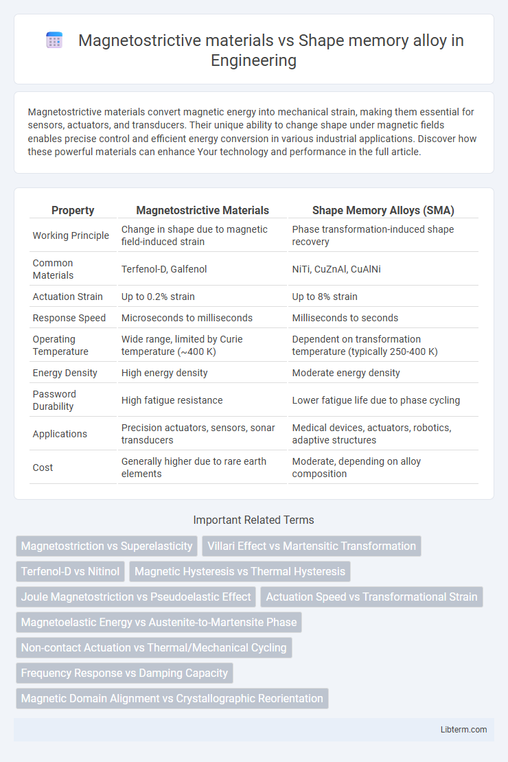 Shape memory alloy vs Magnetostrictive materials in Engineering - What is The Difference?