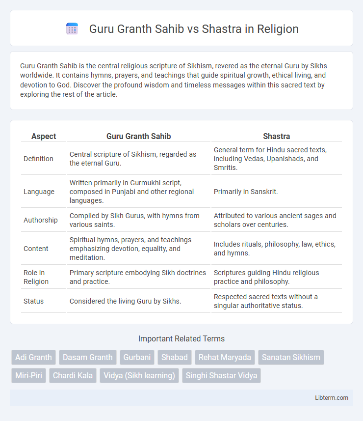 Shastra vs Guru Granth Sahib in Religion - What is The Difference?