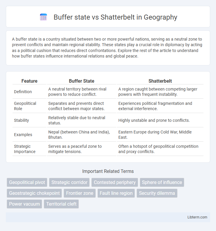 Shatterbelt vs Buffer state in Geography - What is The Difference?
