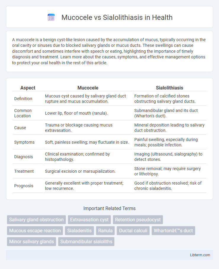 Sialolithiasis vs Mucocele in Health - What is The Difference?