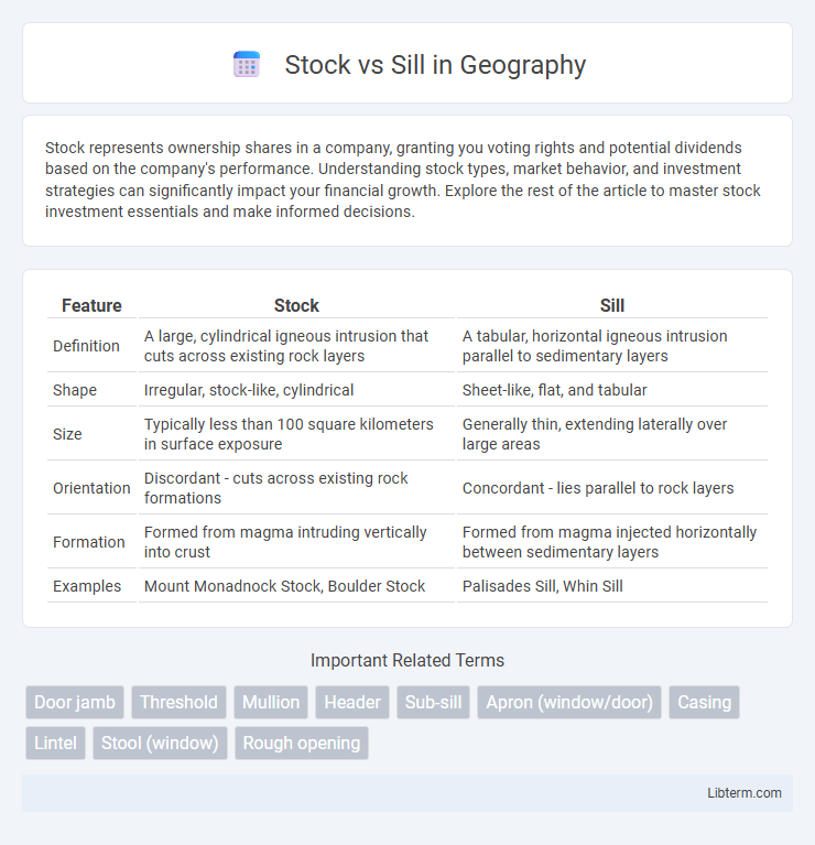 Sill vs Stock in Geography - What is The Difference?
