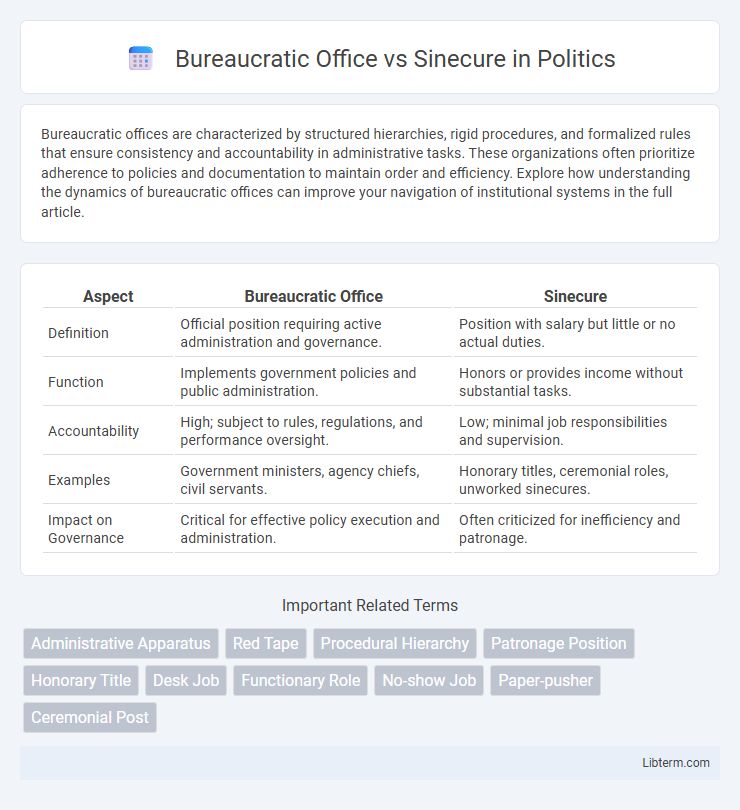 Sinecure vs Bureaucratic Office in Politics - What is The Difference?
