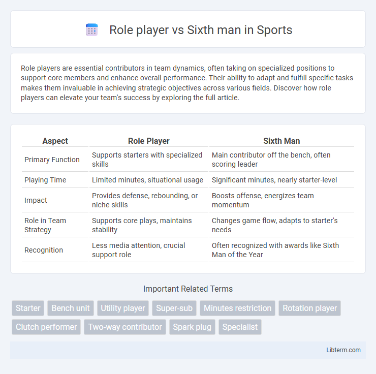 Sixth man vs Role player in Sports - What is The Difference?