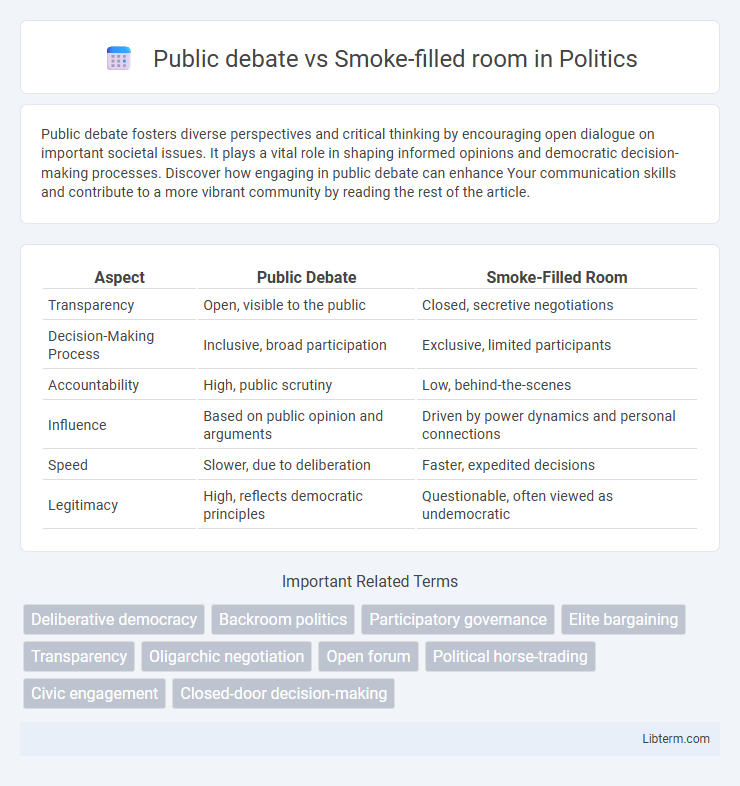 Smoke-filled room vs Public debate in Politics - What is The Difference?