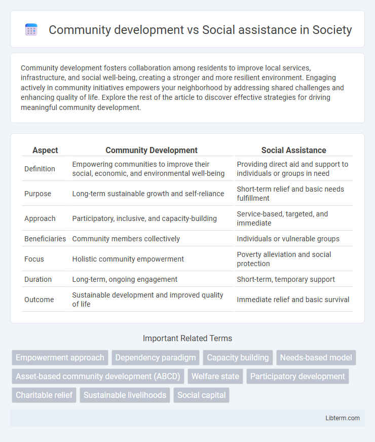 Social assistance vs Community development in Society - What is The Difference?