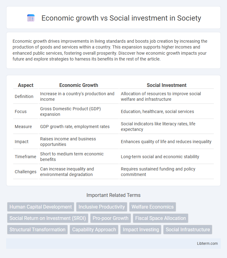 Social investment vs Economic growth in Society - What is The Difference?