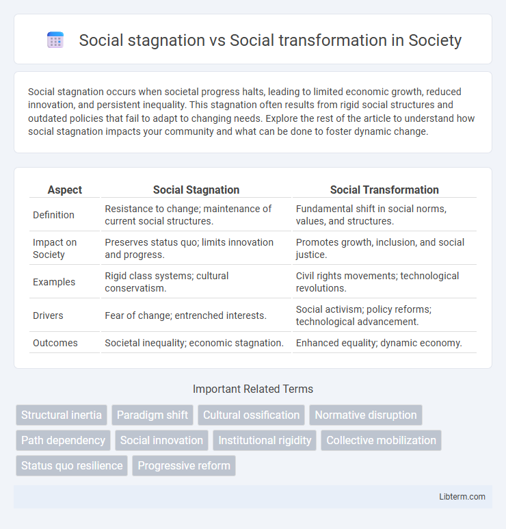Social transformation vs Social stagnation in Society - What is The Difference?