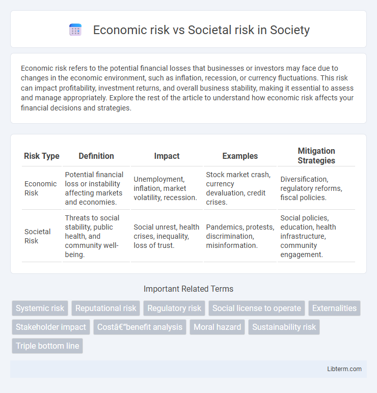 Societal risk vs Economic risk in Society - What is The Difference?