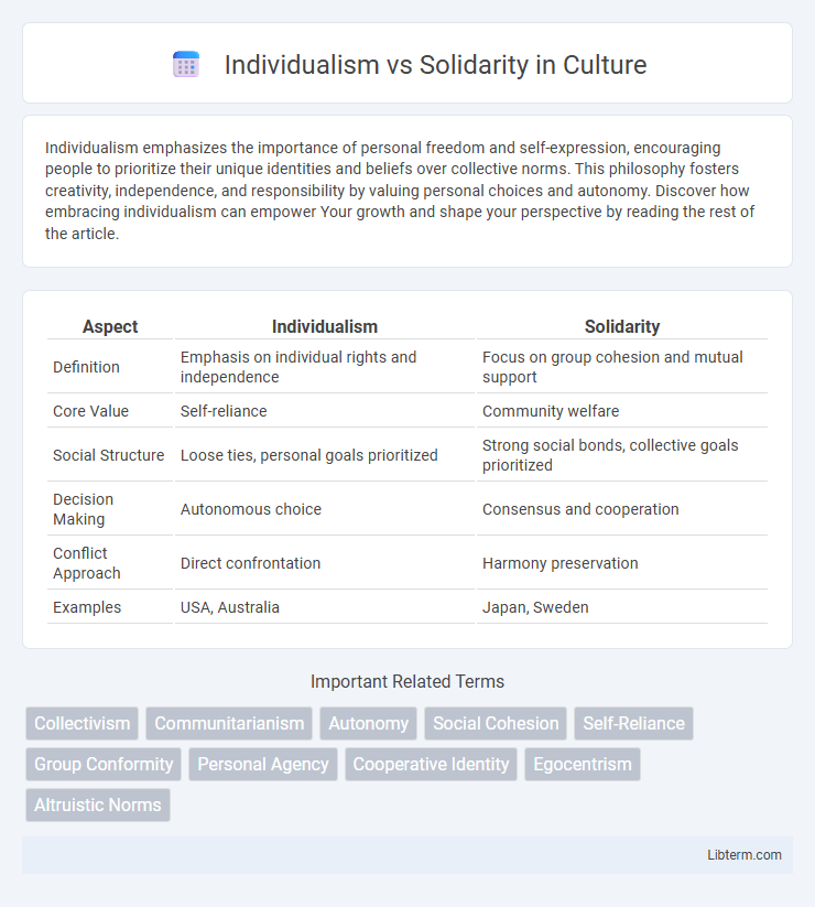 Solidarity vs Individualism in Culture - What is The Difference?