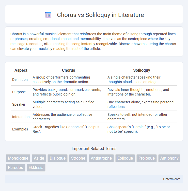 Soliloquy vs Chorus in Literature - What is The Difference?