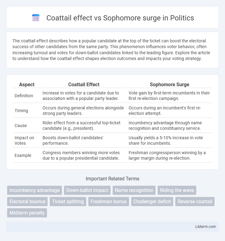 Sophomore surge vs Coattail effect in Politics - What is The Difference?