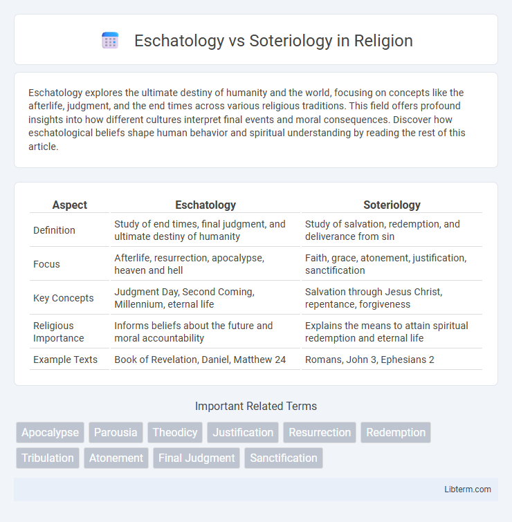 Soteriology vs Eschatology in Religion - What is The Difference?
