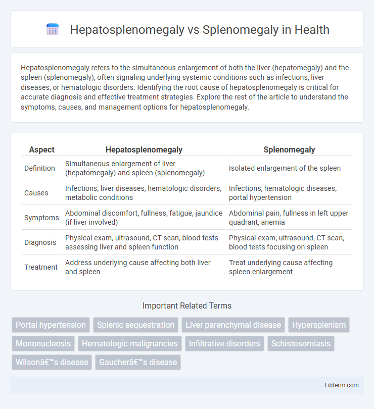 Splenomegaly vs Hepatosplenomegaly in Health - What is The Difference?