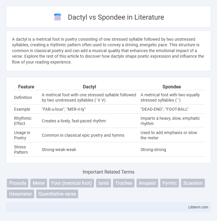 Spondee vs Dactyl in Literature - What is The Difference?