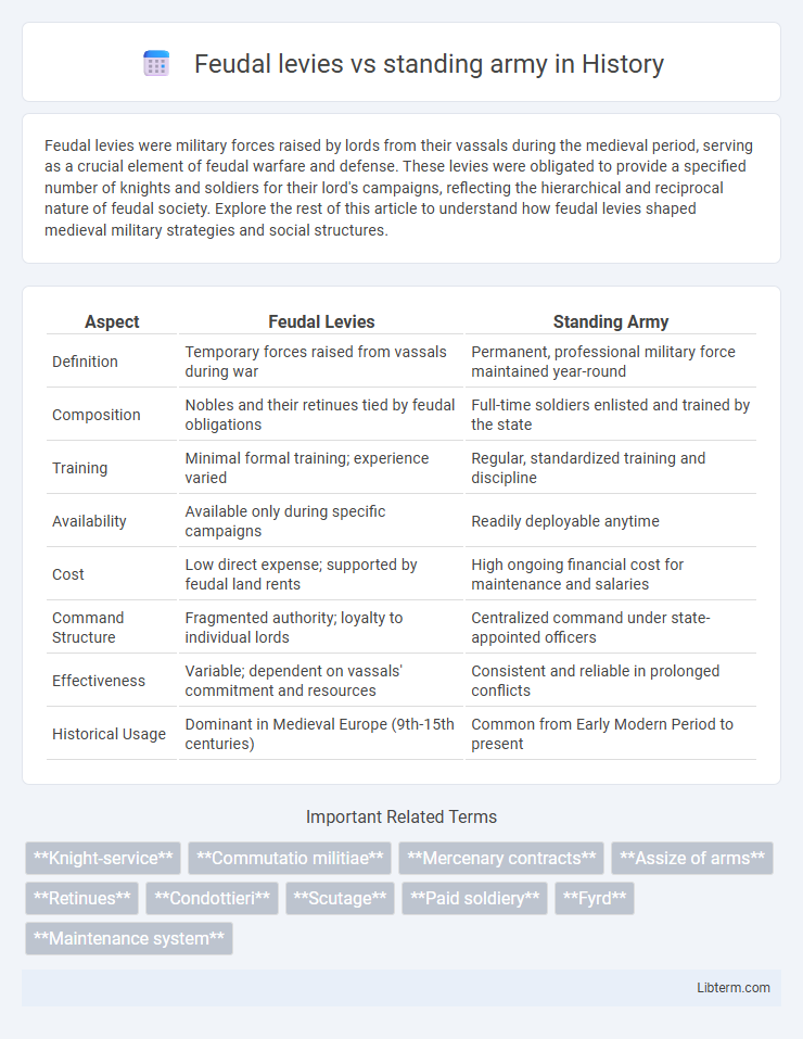 standing army vs Feudal levies in History - What is The Difference?