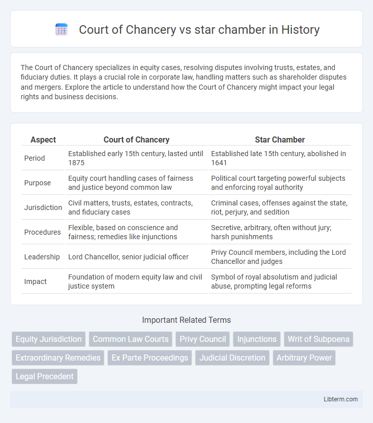 star chamber vs Court of Chancery in History - What is The Difference?
