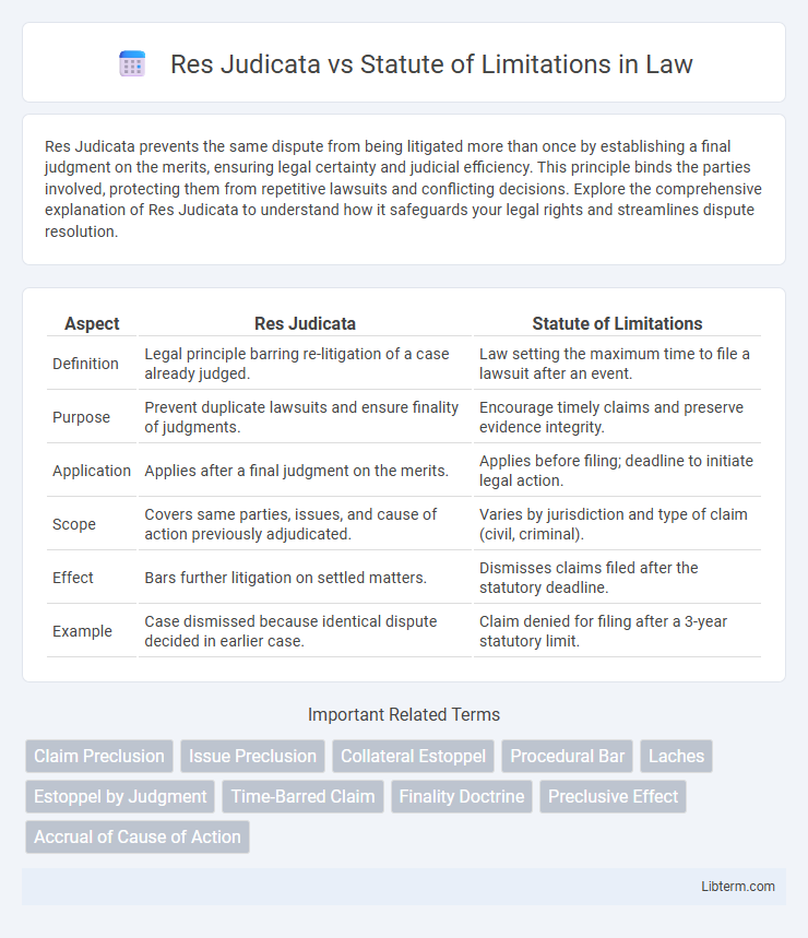 Statute of Limitations vs Res Judicata in Law - What is The Difference?
