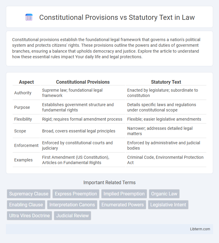 Statutory Text vs Constitutional Provisions in Law - What is The Difference?
