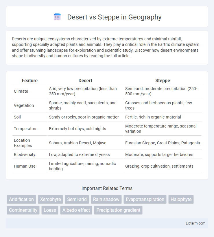 Steppe vs Desert in Geography - What is The Difference?