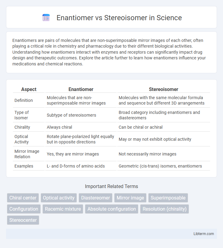 Stereoisomer vs Enantiomer in Science - What is The Difference?