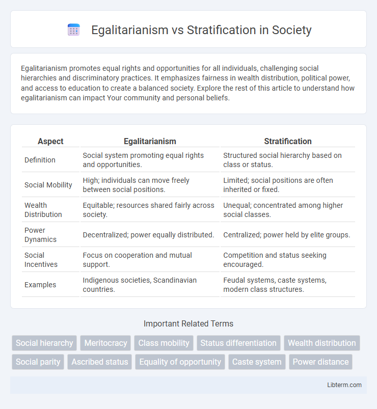 Stratification vs Egalitarianism in Society - What is The Difference?