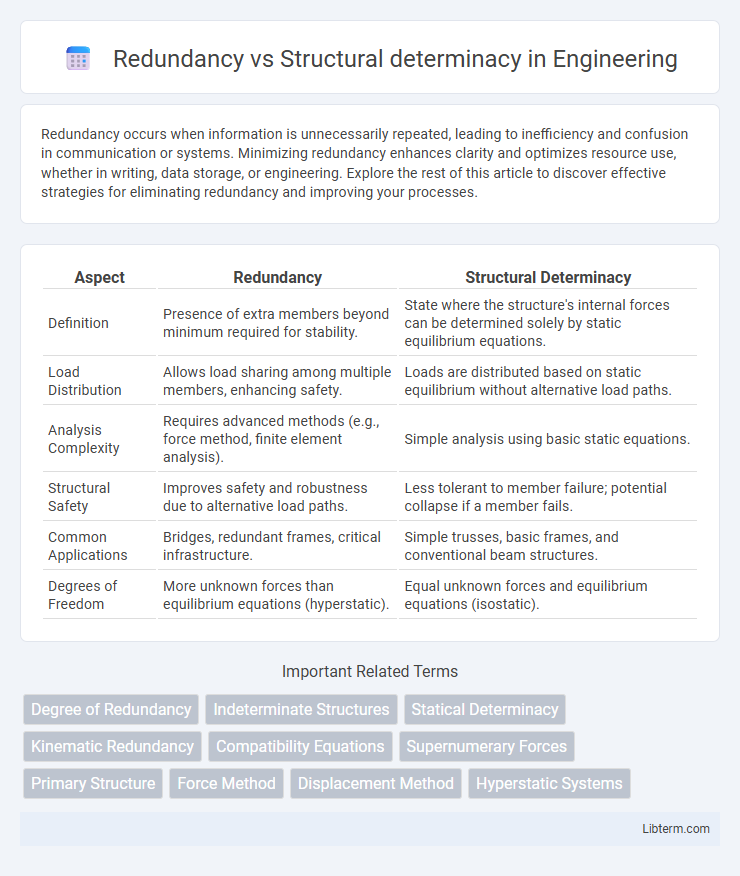 Structural determinacy vs Redundancy in Engineering - What is The Difference?