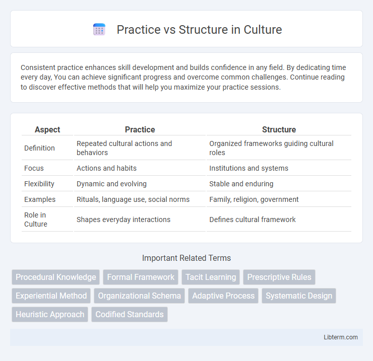 Structure vs Practice in Culture - What is The Difference?