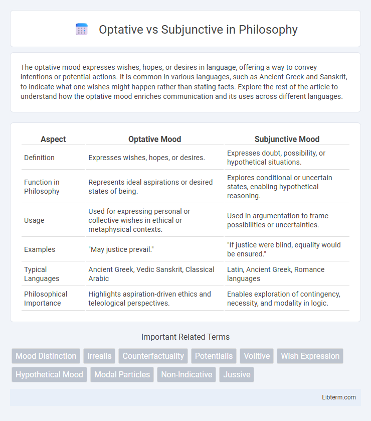 Subjunctive vs Optative in Philosophy - What is The Difference?