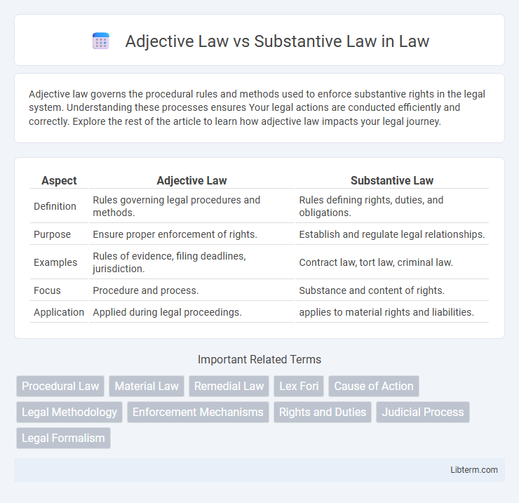 Substantive Law vs Adjective Law in Law - What is The Difference?