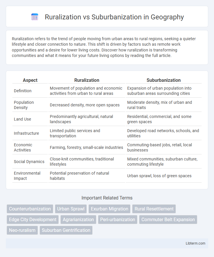 Suburbanization vs Ruralization in Geography - What is The Difference?