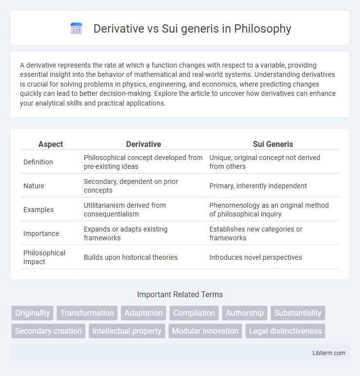 Sui generis vs Derivative in Philosophy - What is The Difference?