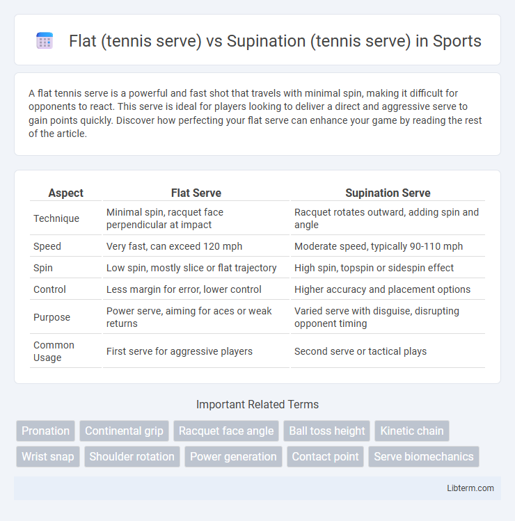 Supination (tennis serve) vs Flat (tennis serve) in Sports - What is The Difference?