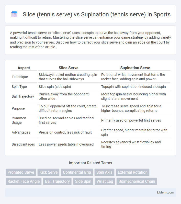 Supination (tennis serve) vs Slice (tennis serve) in Sports - What is The Difference?