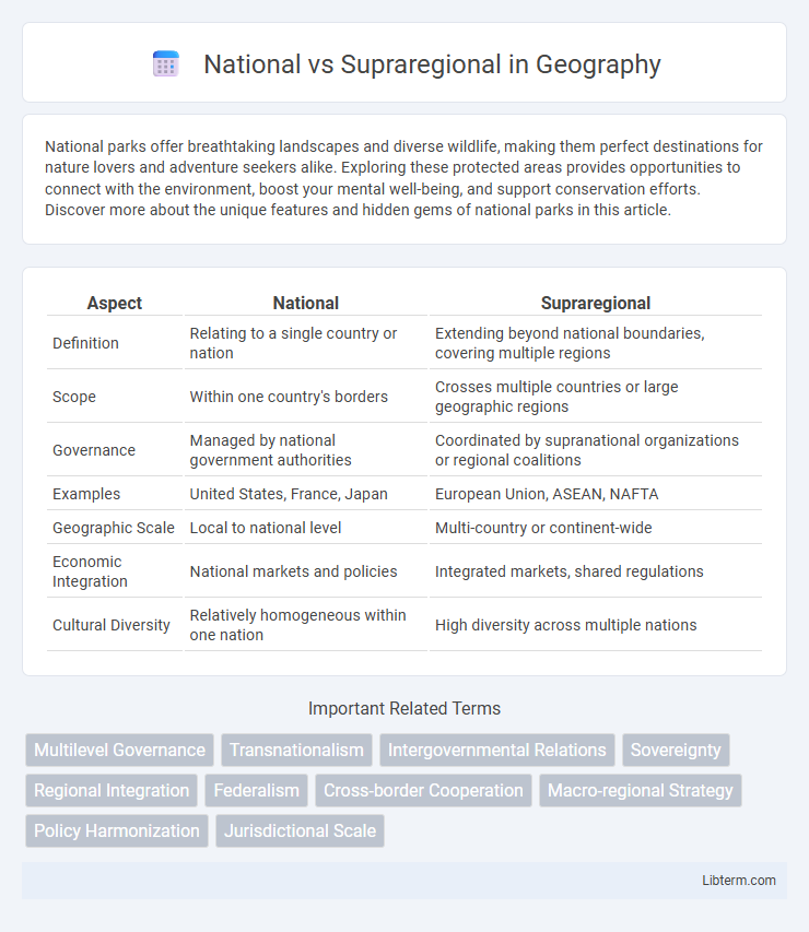 Supraregional vs National in Geography - What is The Difference?