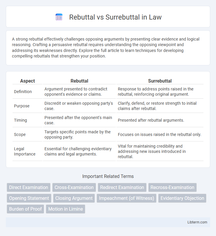Surrebuttal vs Rebuttal in Law - What is The Difference?