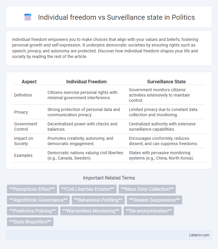 Surveillance state vs Individual freedom in Politics - What is The Difference?
