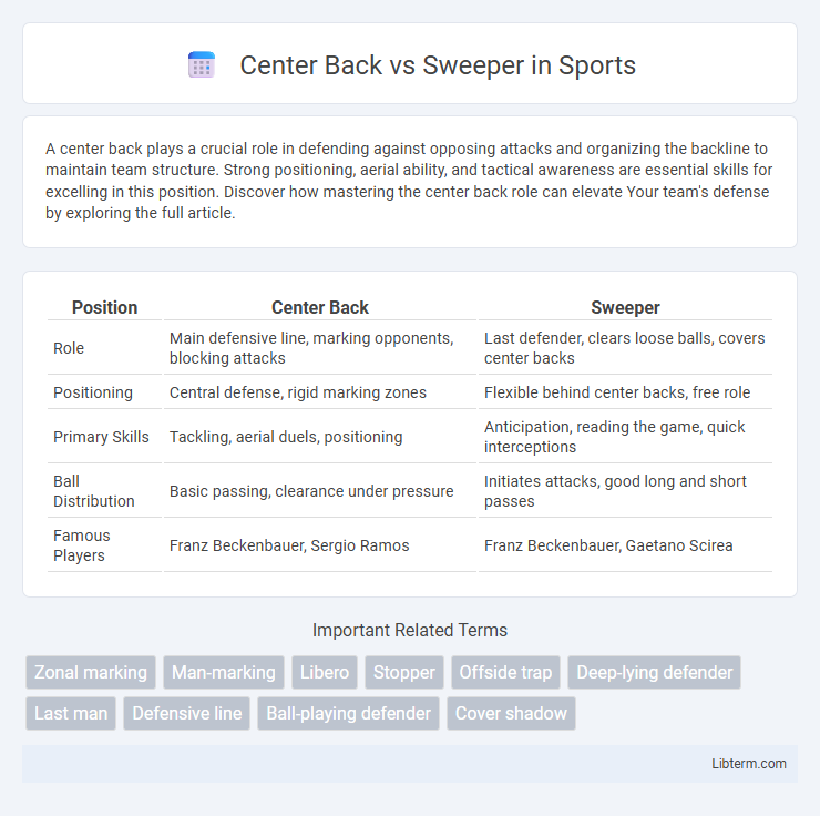 Sweeper vs Center Back in Sports - What is The Difference?