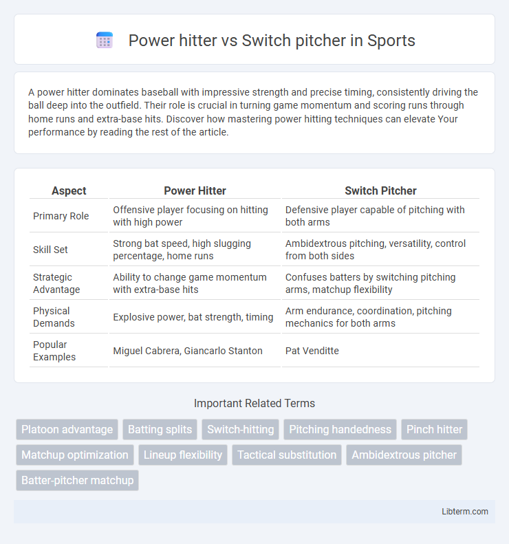 Switch pitcher vs Power hitter in Sports - What is The Difference?