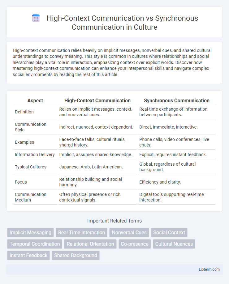 Synchronous Communication vs High-Context Communication in Culture - What is The Difference?