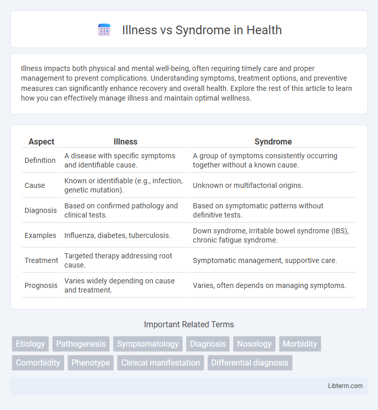 Syndrome vs Illness in Health - What is The Difference?